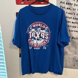 MLB Blue Texas World Champions Short Sleeve Tee